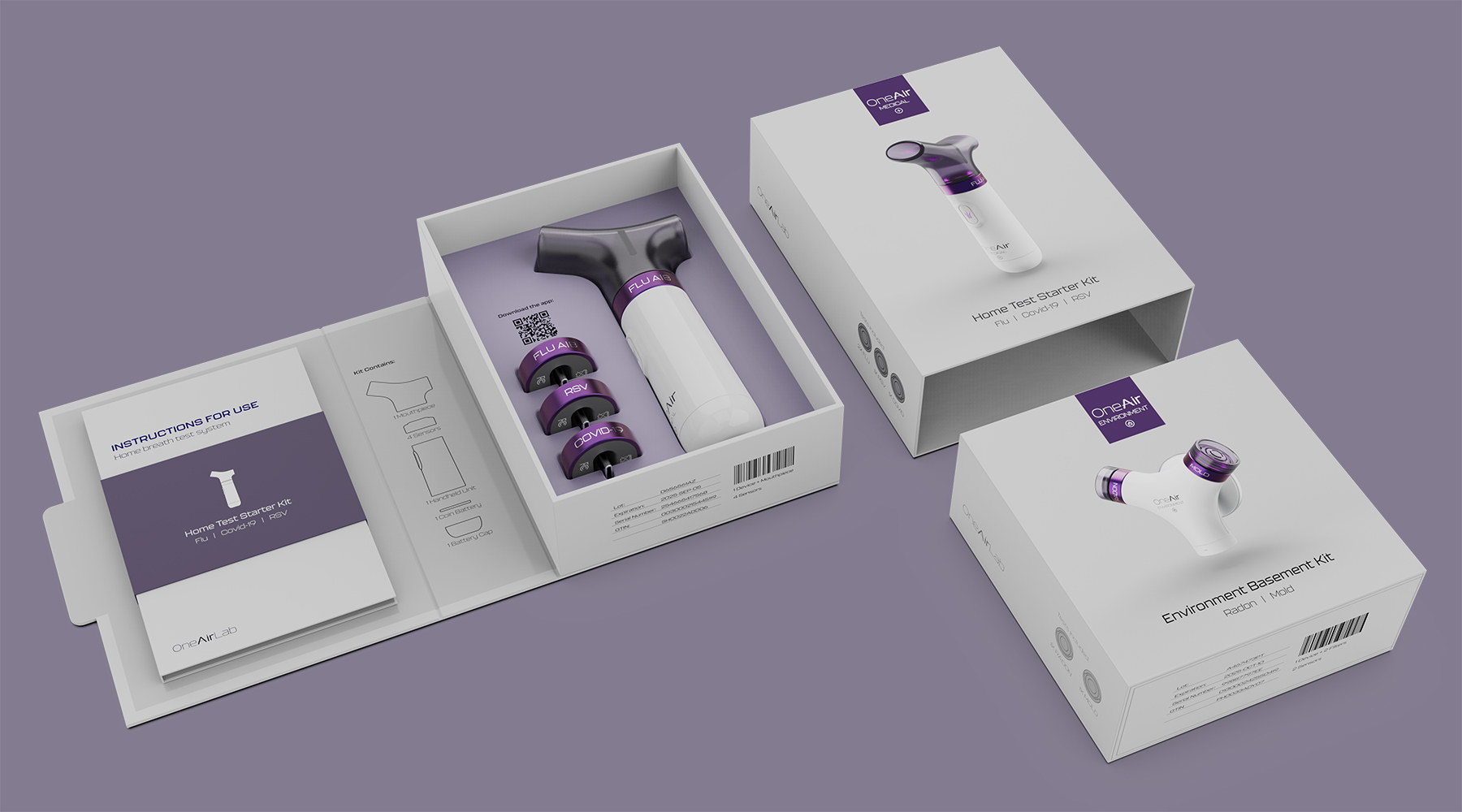 OneAir Breath System Packaging